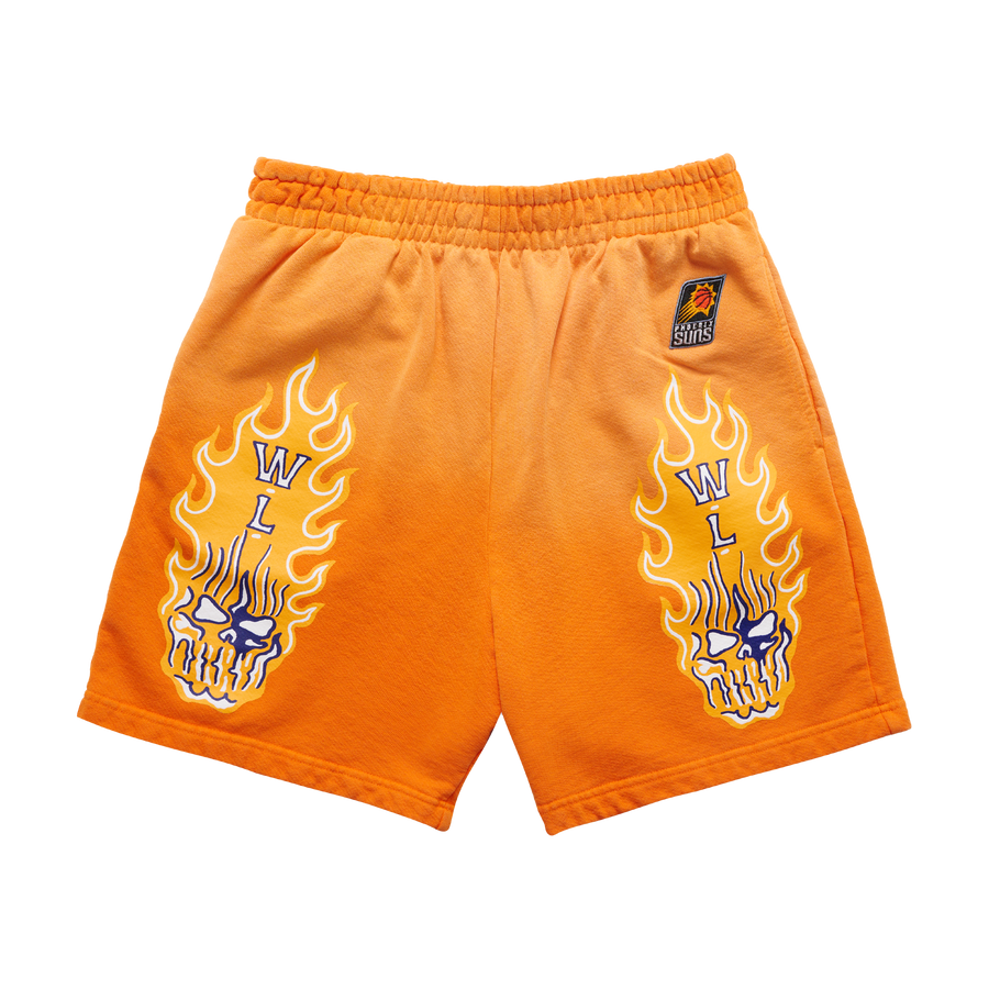 Phoenix Suns Flaming Skull Shorts