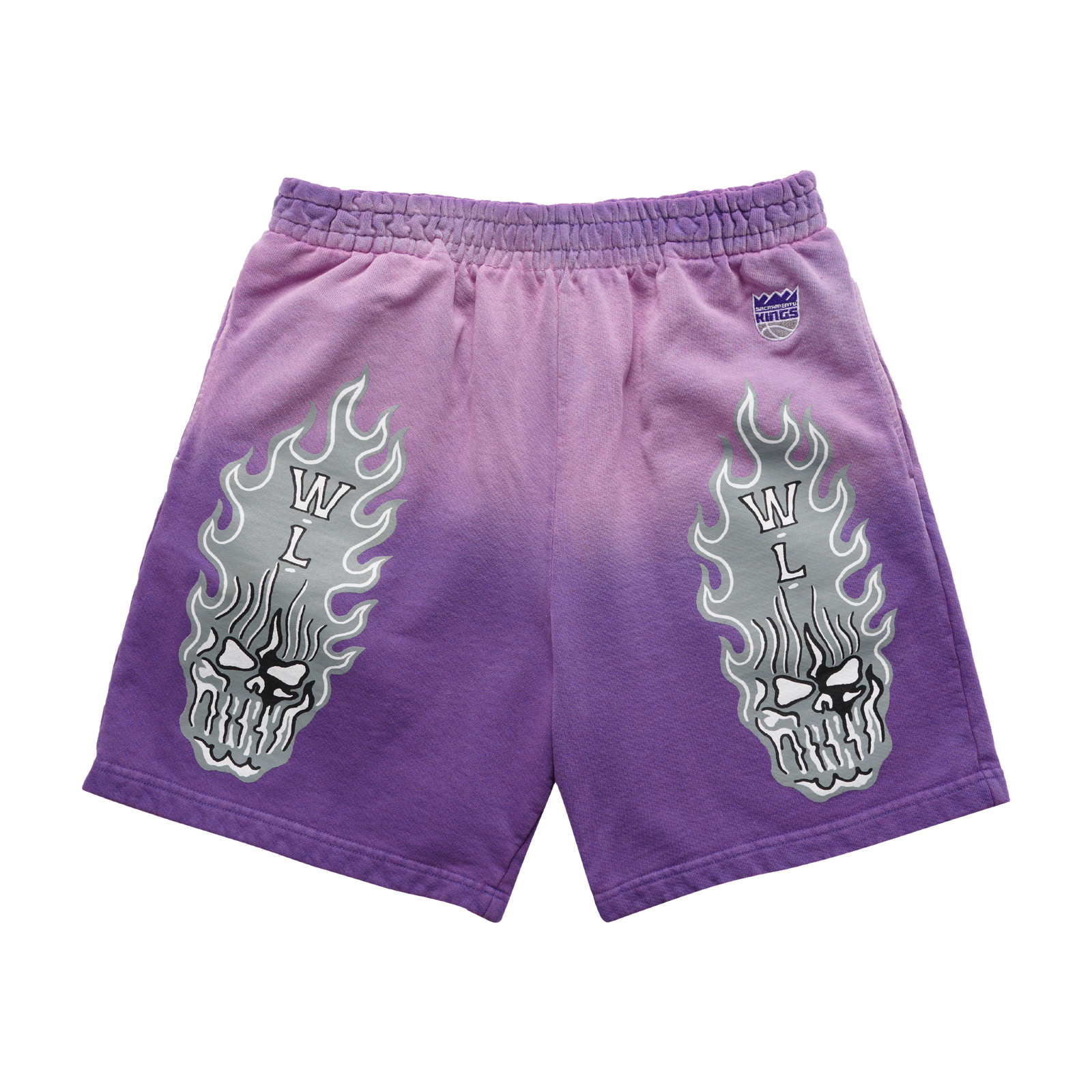 Sacramento Kings Flaming Skull Shorts