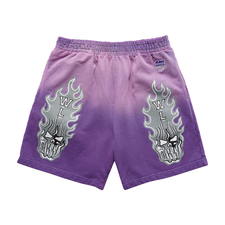 Sacramento Kings Flaming Skull Shorts
