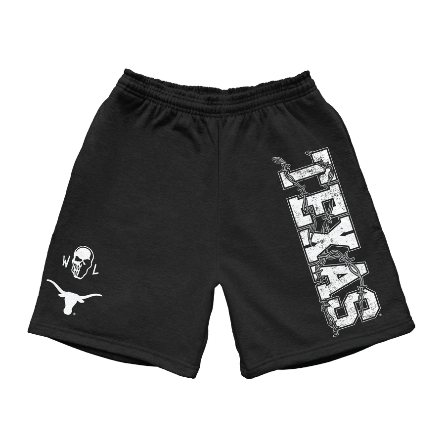Barbed Longhorn Shorts - Black