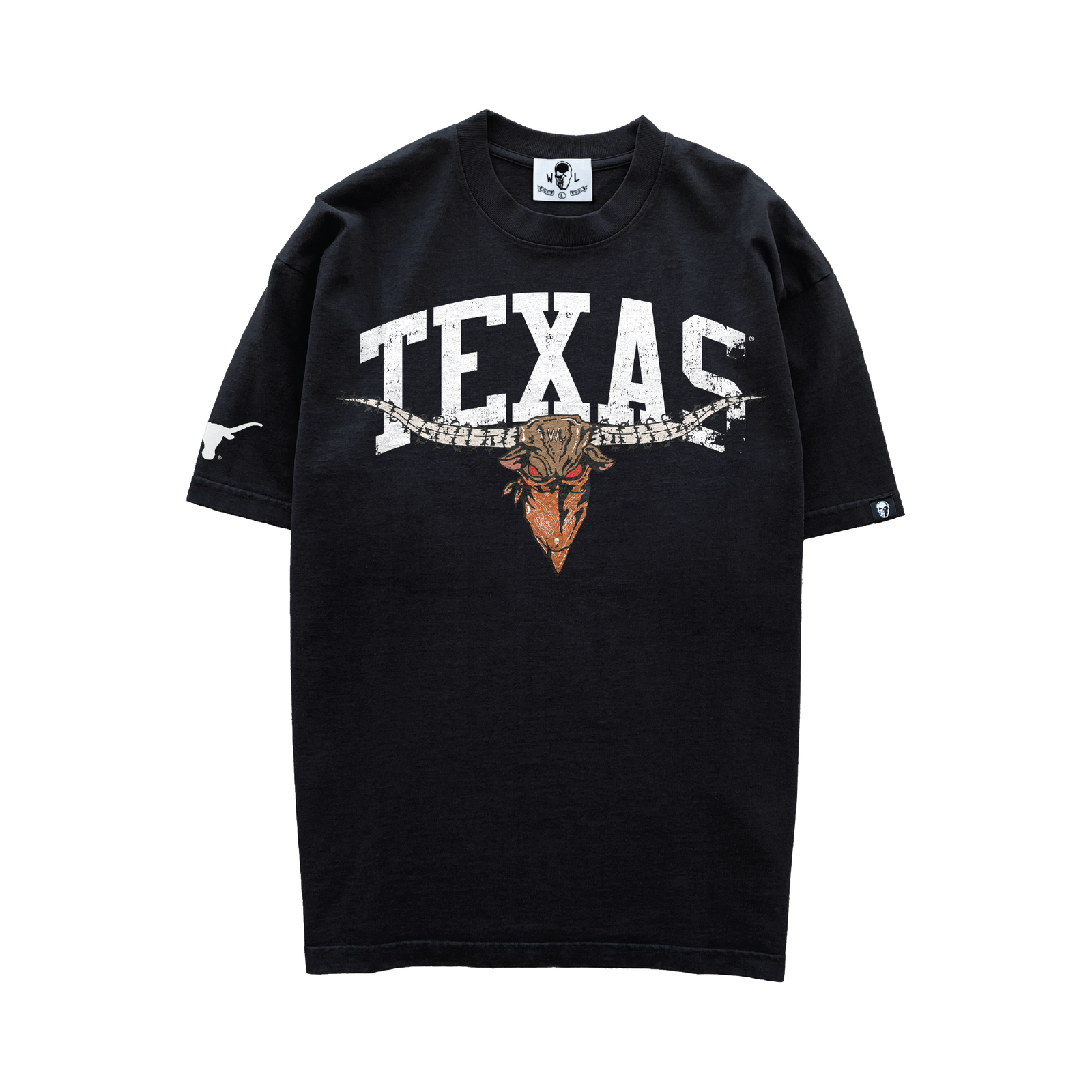 Texas Barbed Longhorn T-Shirt - Black