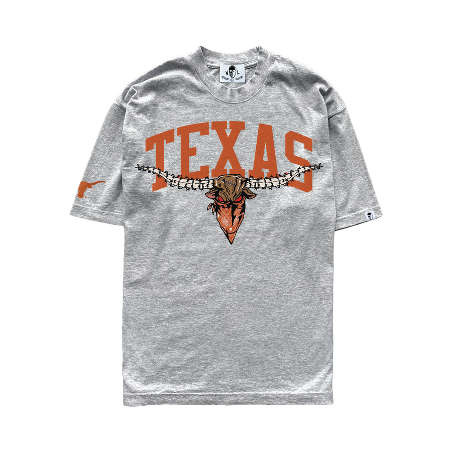 Texas Barbed Longhorn T-Shirt - Ash