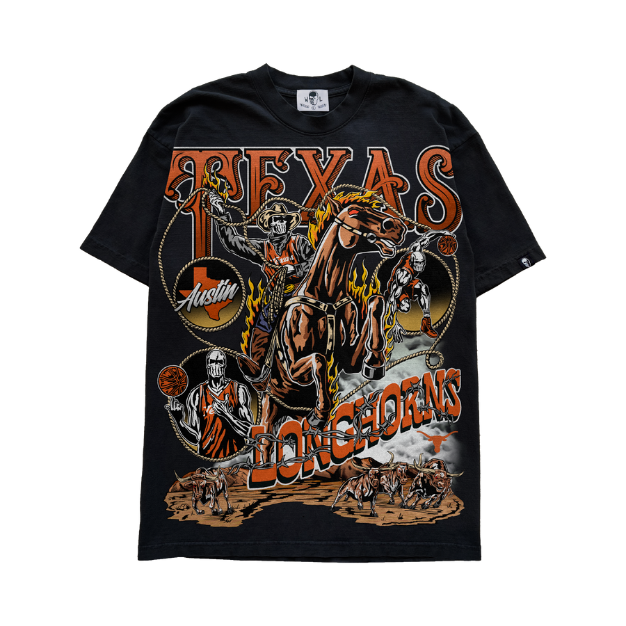 Longhorn Stampede T-Shirt - Black