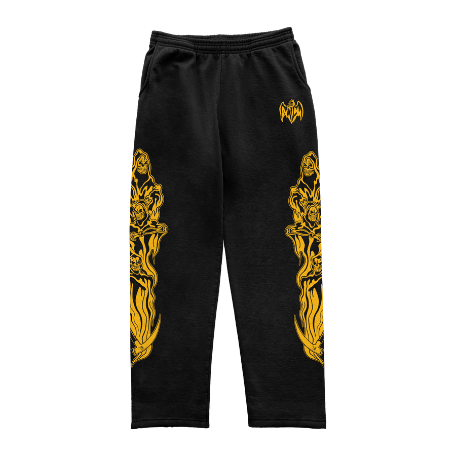 Three Reapers Sweatpants - Black/Yellow