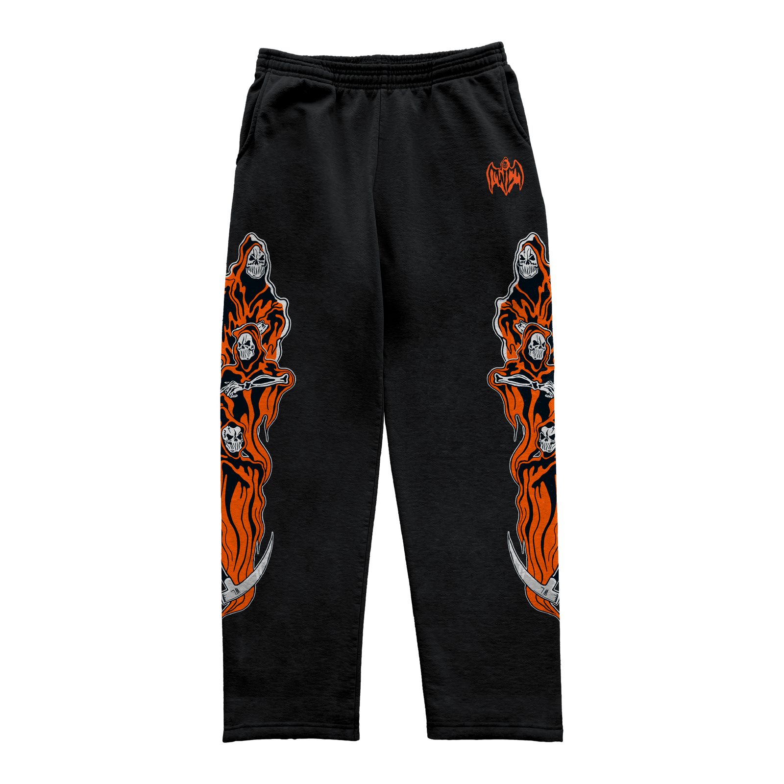 Three Reapers Sweatpants - Black/Orange