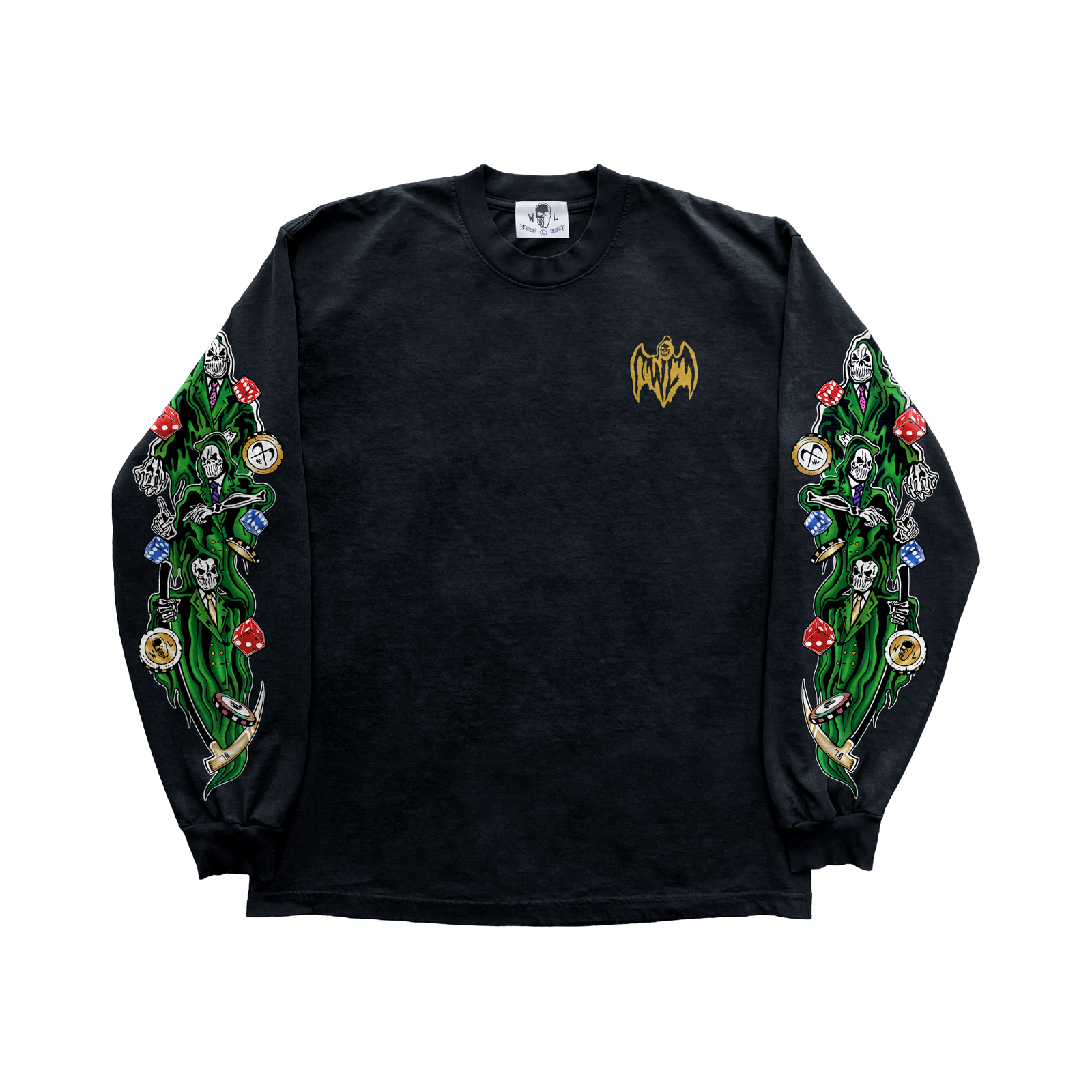 Three Reapers Dice and Chips Long Sleeve Shirt - Black – Warren Lotas