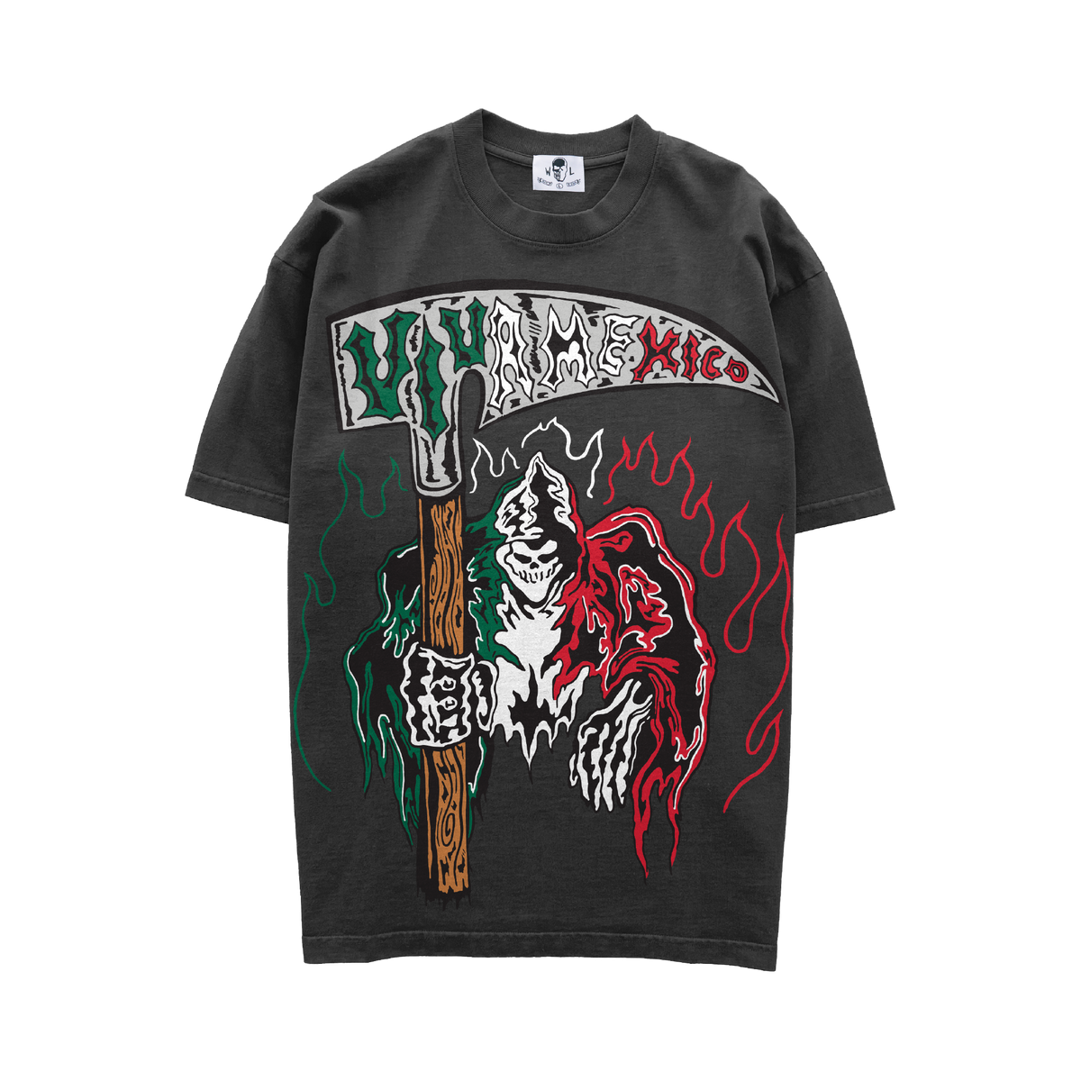 Viva Mexico Remix T-Shirt - Stonewashed Black