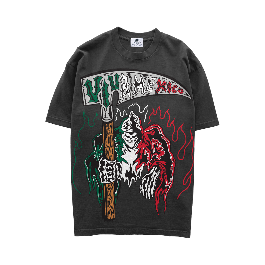 Viva Mexico Remix T-Shirt - Stonewashed Black