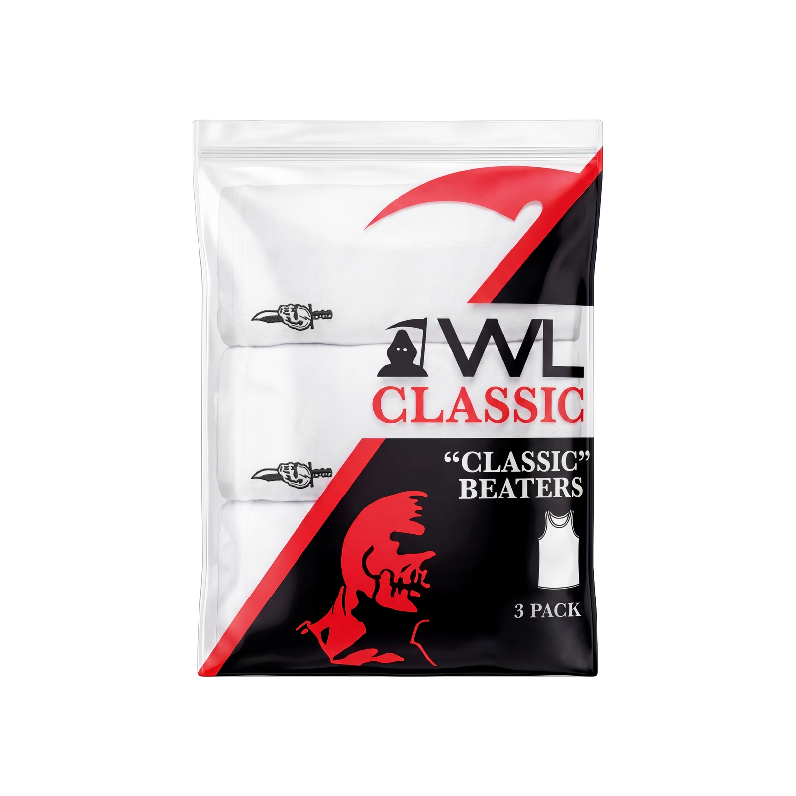 WL Beaters 3-Pack - White