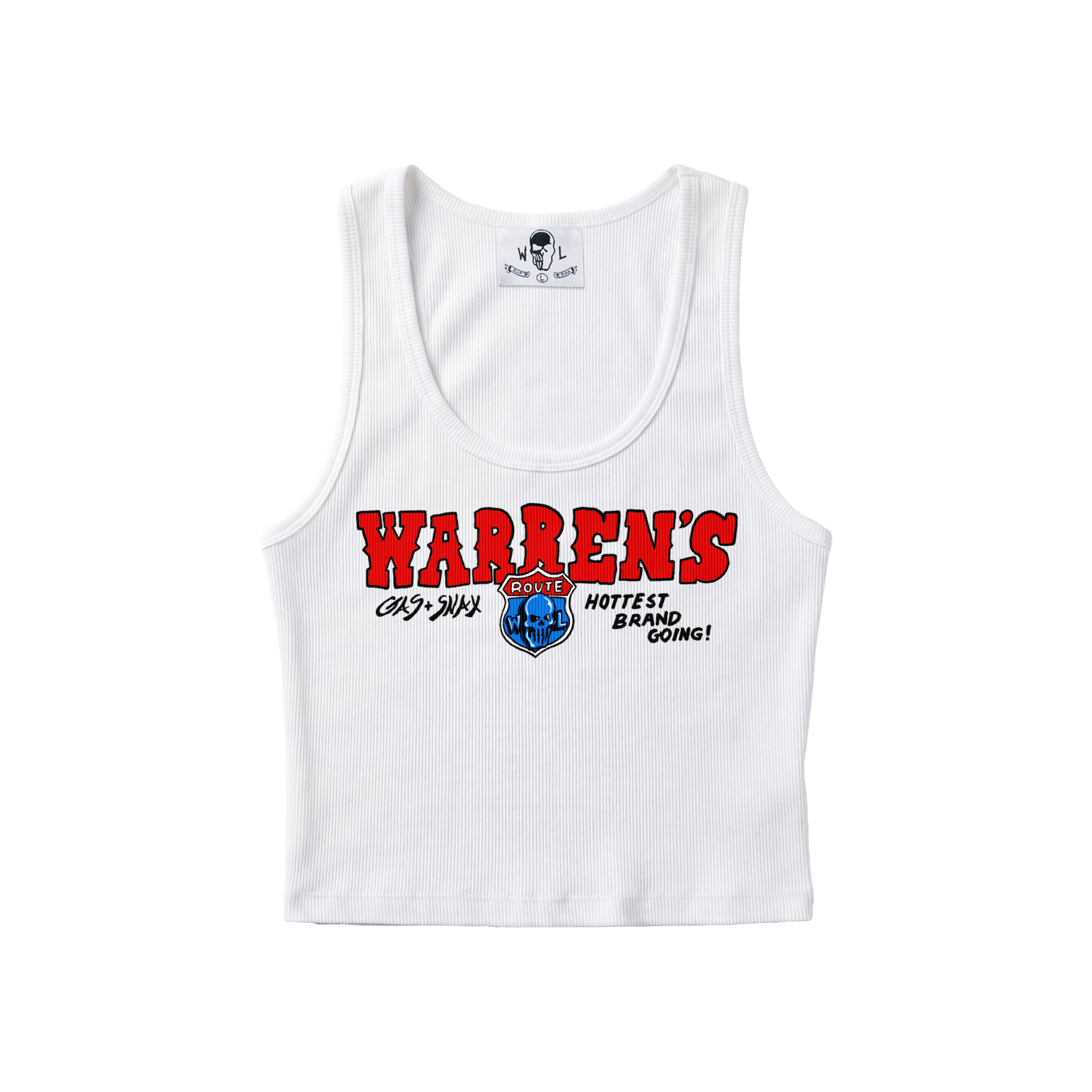 Gas and Snax Women's Cropped Tank Top - White – Warren Lotas