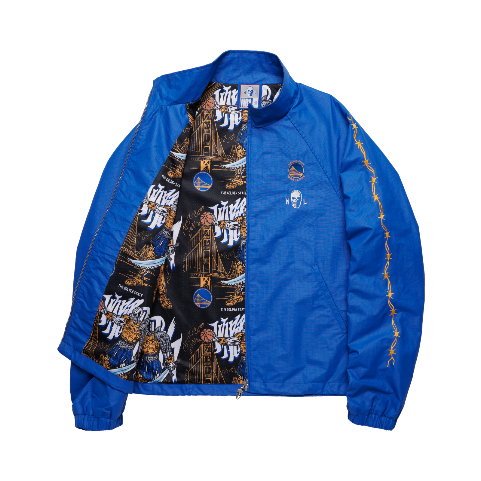 Warriors Barbed Wire Nylon Jacket