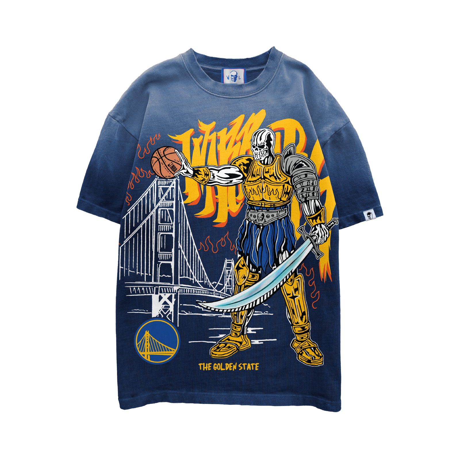 The Golden State T-Shirt - Faded Blue