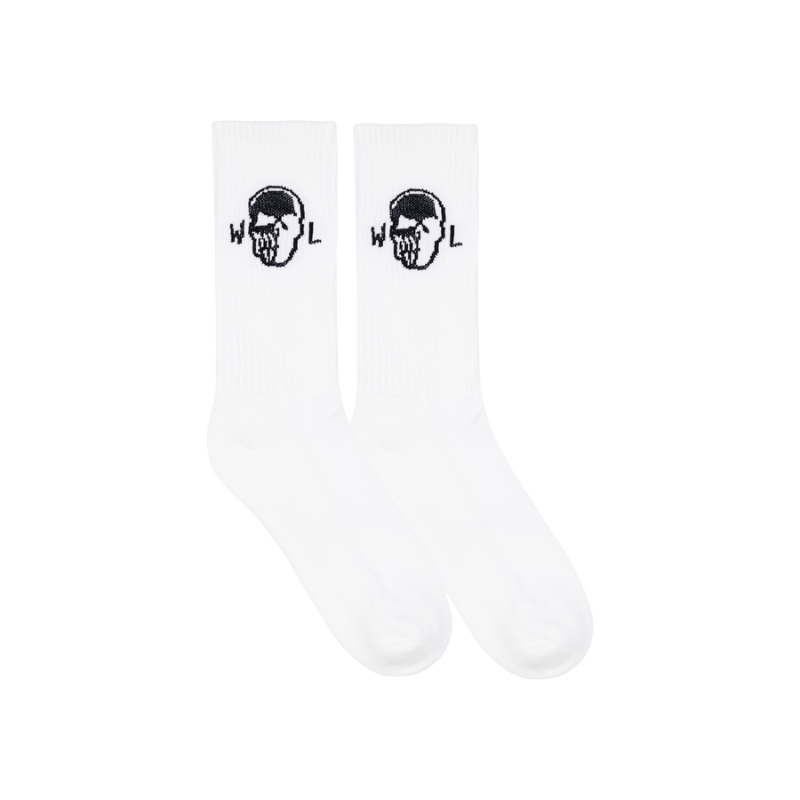 Skull Socks - White