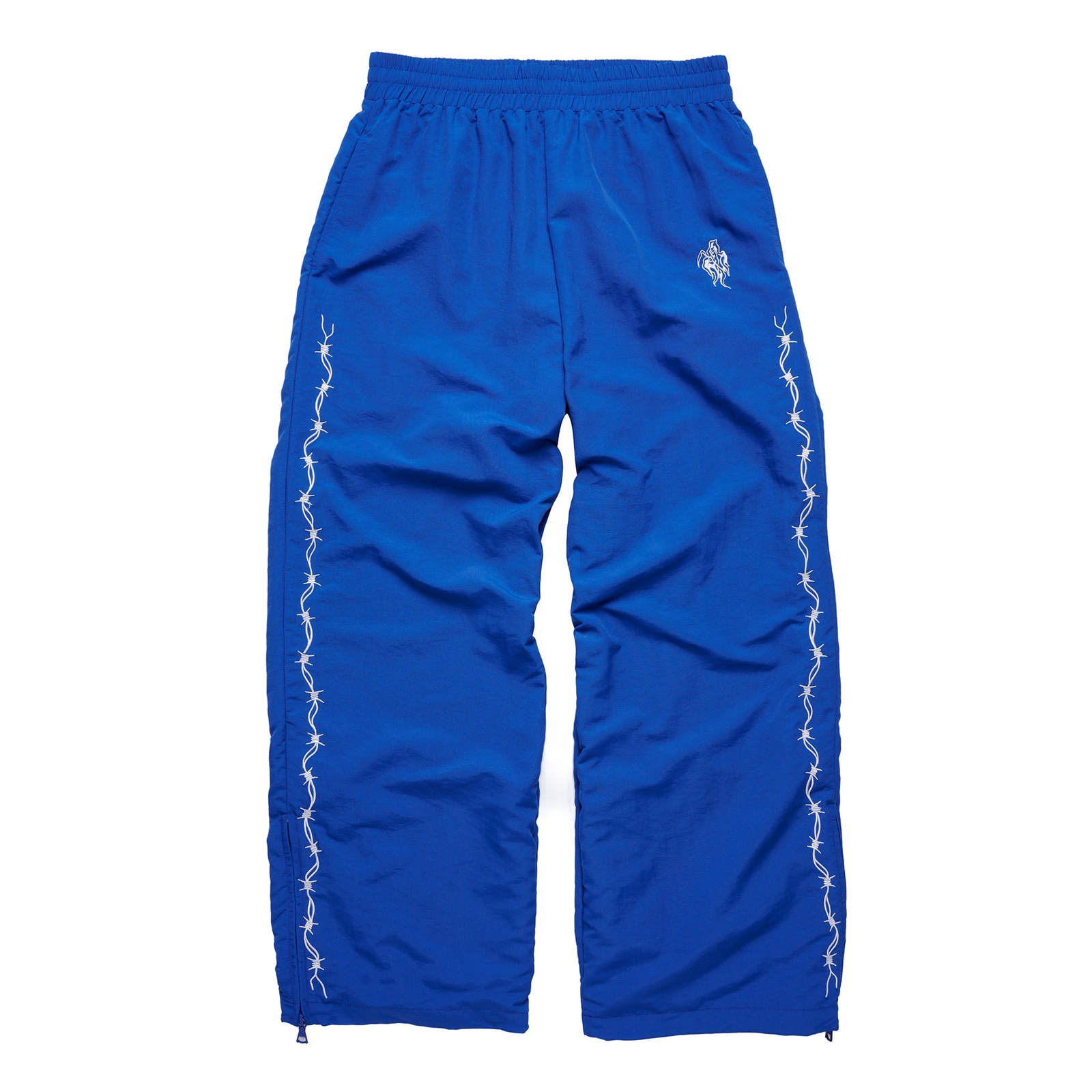 Barbed Wire Nylon Track Pants - Royal Blue - clean background