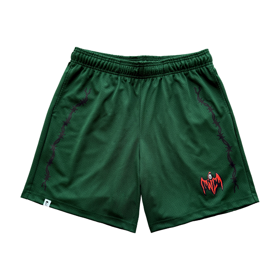 Bat Reaper Mesh Shorts - Green