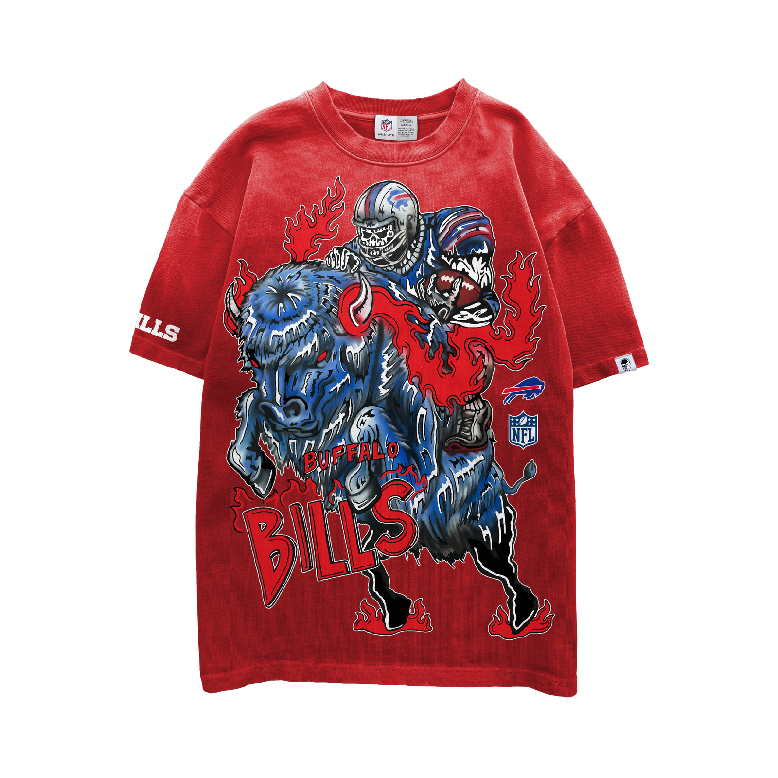 Buffalo Rider T-Shirt - Faded Red