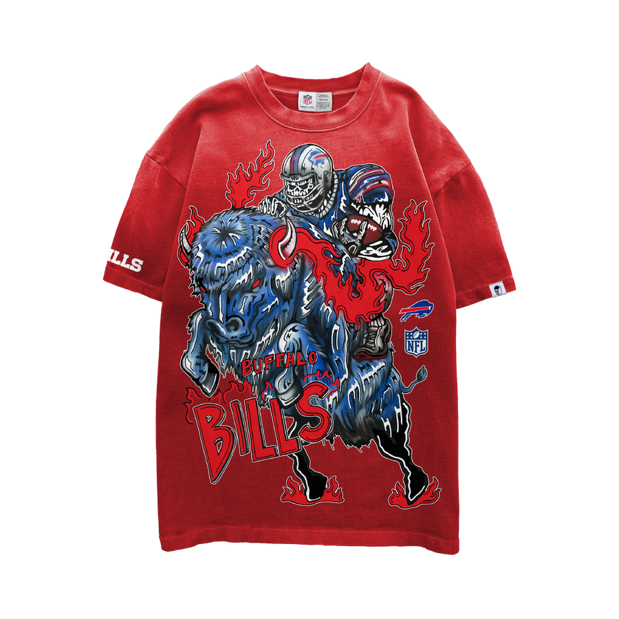 Buffalo Rider T-Shirt - Faded Red
