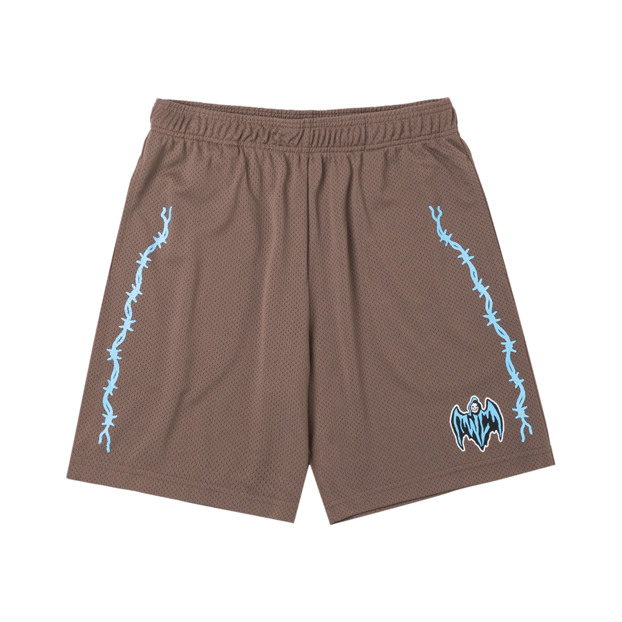 Bat Reaper Mesh Shorts - Faded Brown