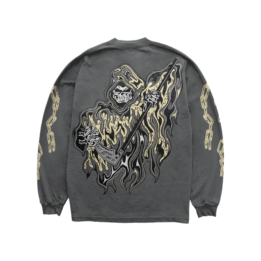 Chain Reaper Long Sleeve T-Shirt - Charcoal