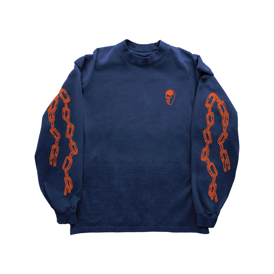 Chain Reaper Long Sleeve T-Shirt - Navy