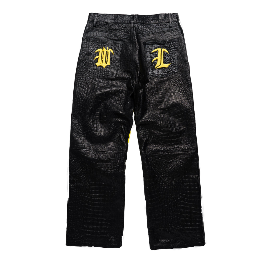 Crown Lambskin Leather Pant - clean background