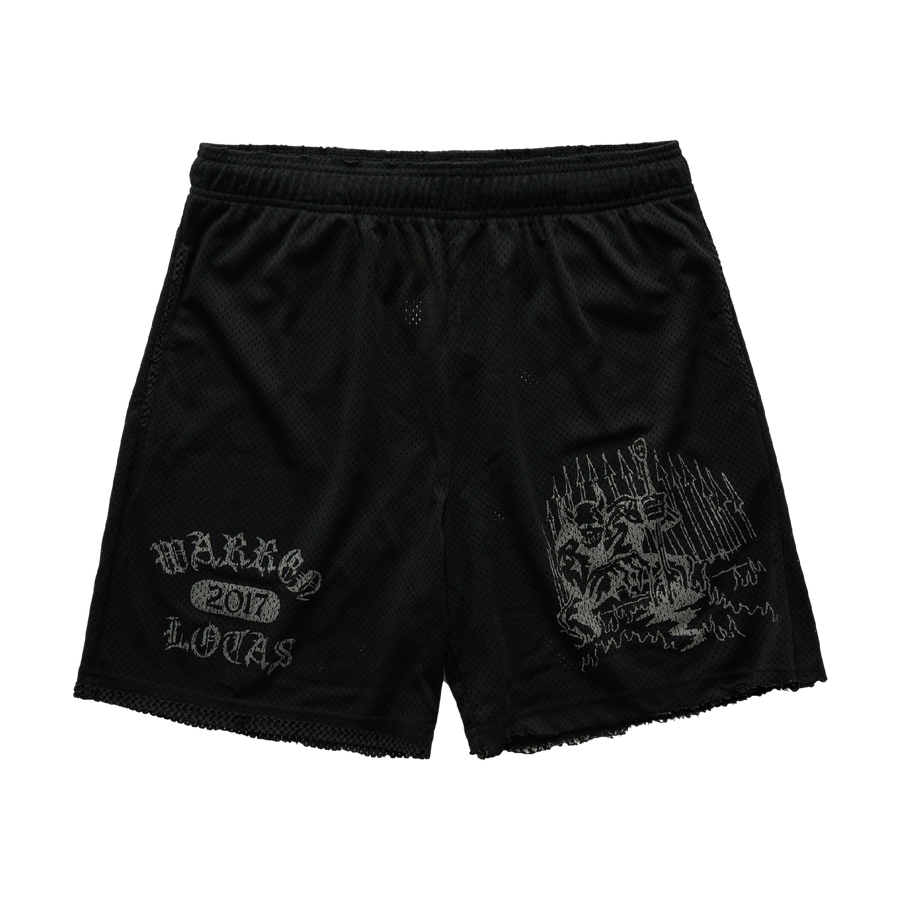 Demon Guard Mesh Shorts - Tonal Black