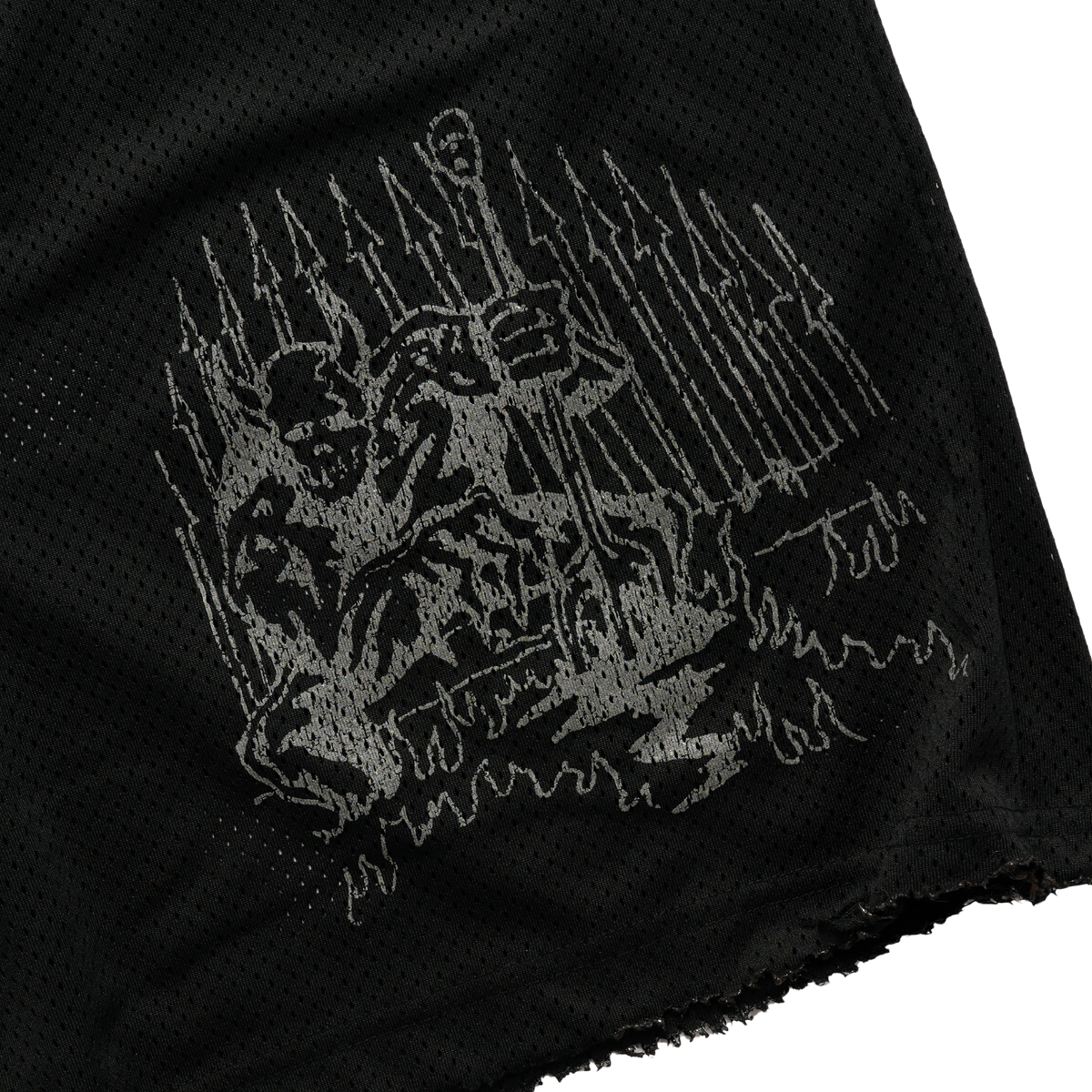 Demon Guard Mesh Shorts - Tonal Black