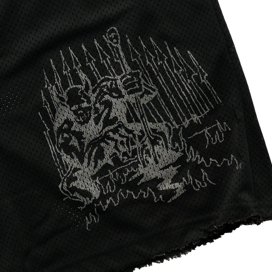 Demon Guard Mesh Shorts - Tonal Black