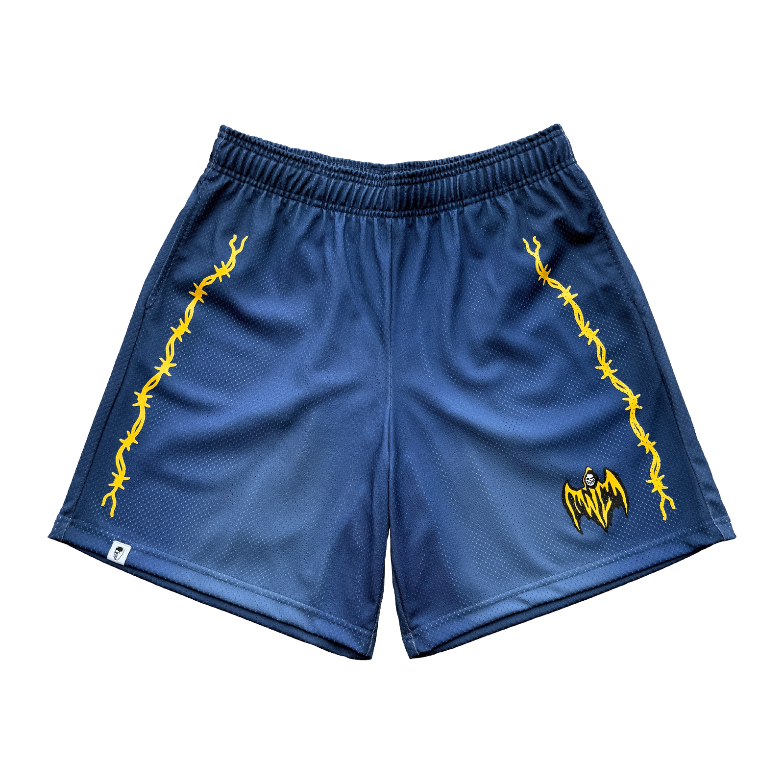 Bat Reaper Mesh Shorts - Sunfaded Blue