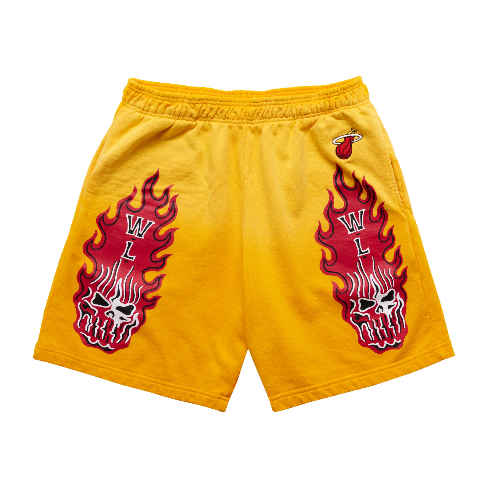 Miami Heat Flaming Skull Shorts