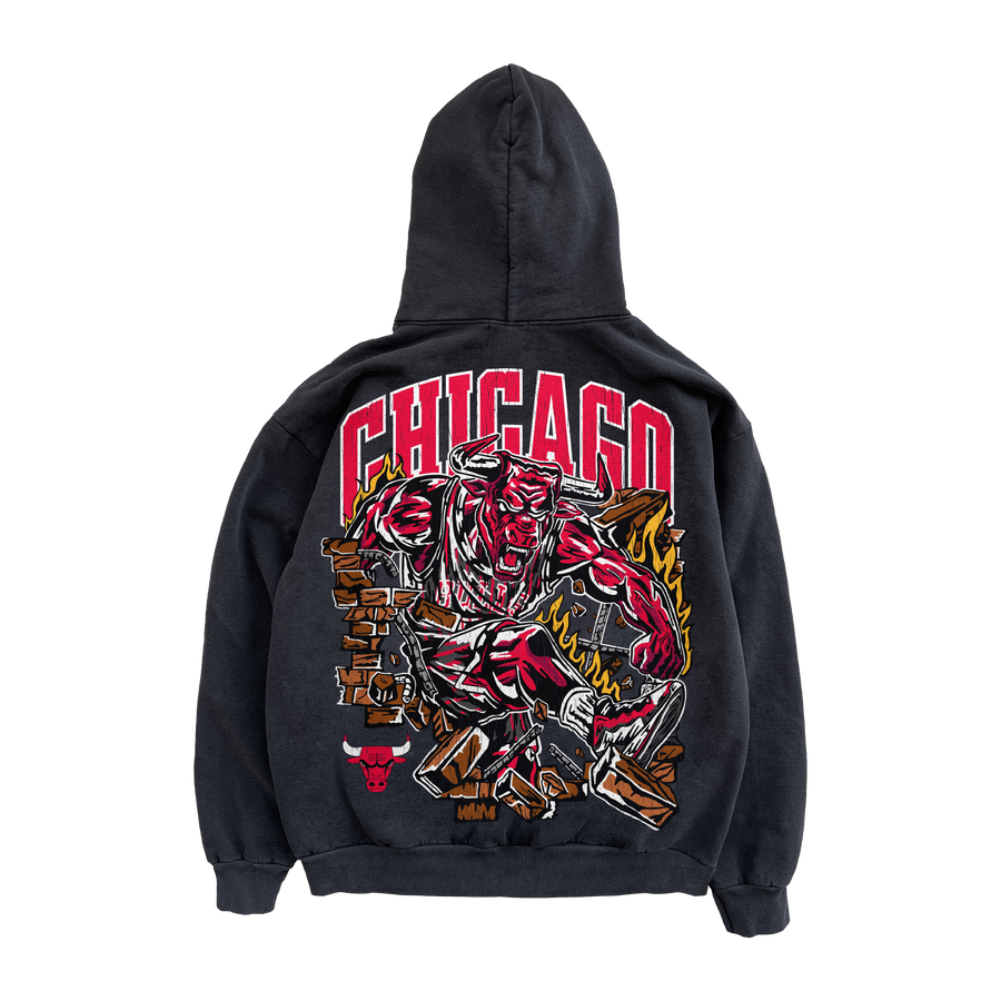 Raging Bull Hoodie - Stonewash