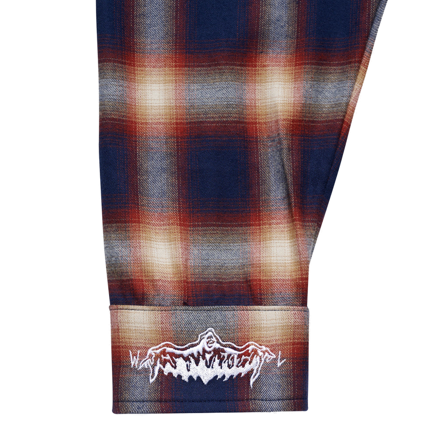 Reaper Japanese Plaid Shirt - Blue/Gold - clean background