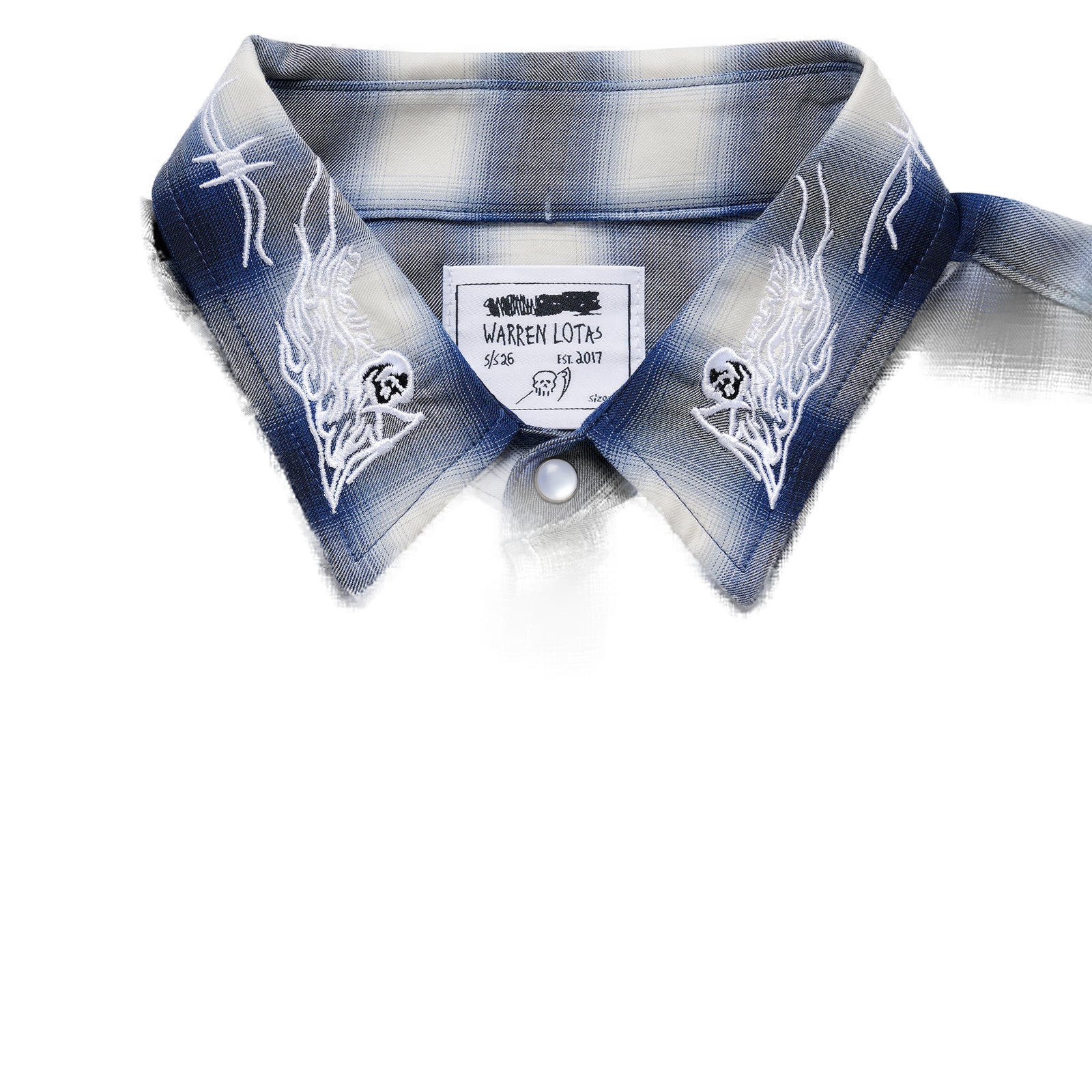Reaper Japanese Plaid Shirt - Blue/White - clean background