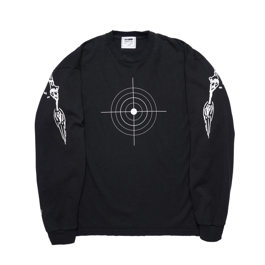 Long Arm Long Sleeve T-Shirt - Black - clean background