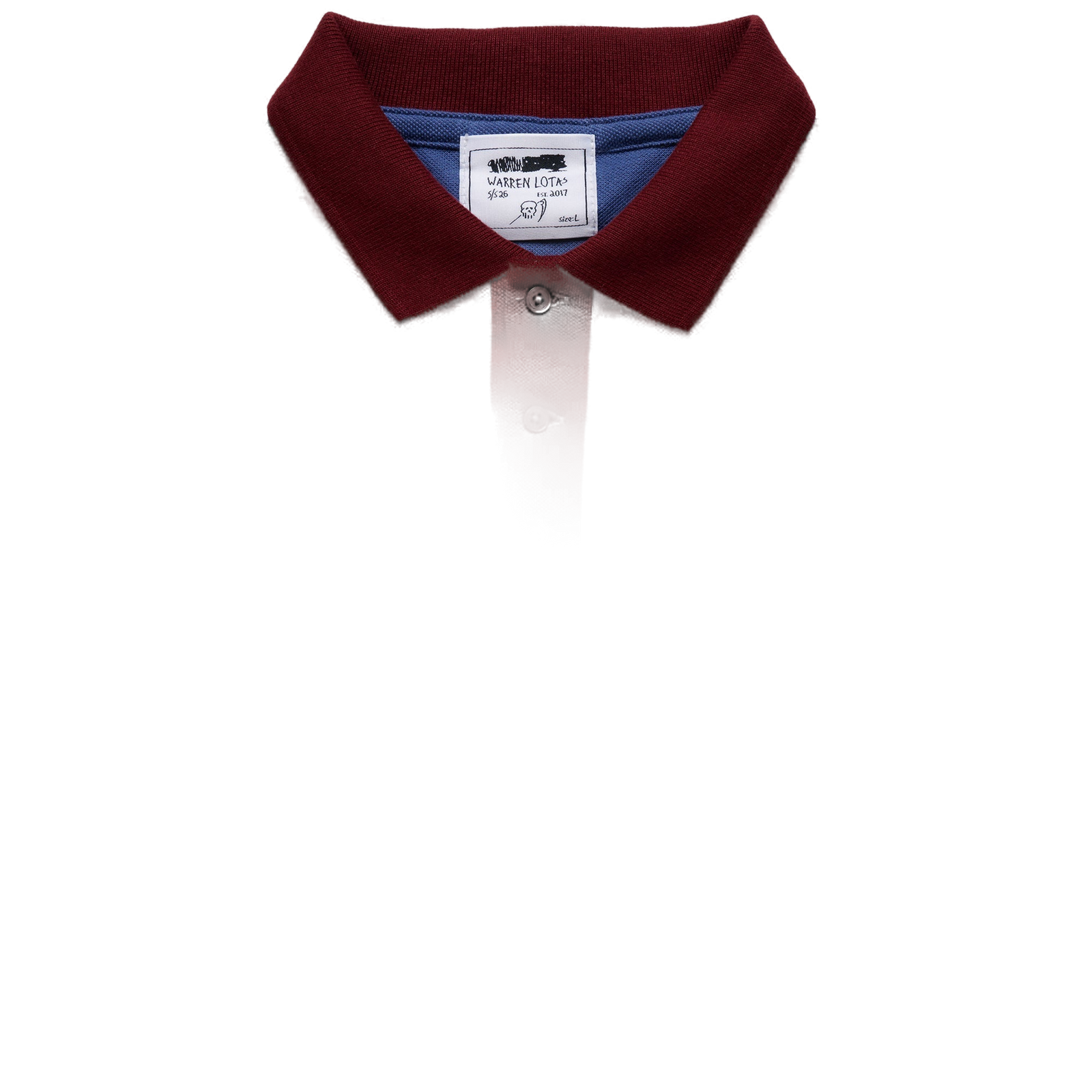 Reaper Academy Polo - Blue/Cream/Burgundy - clean background