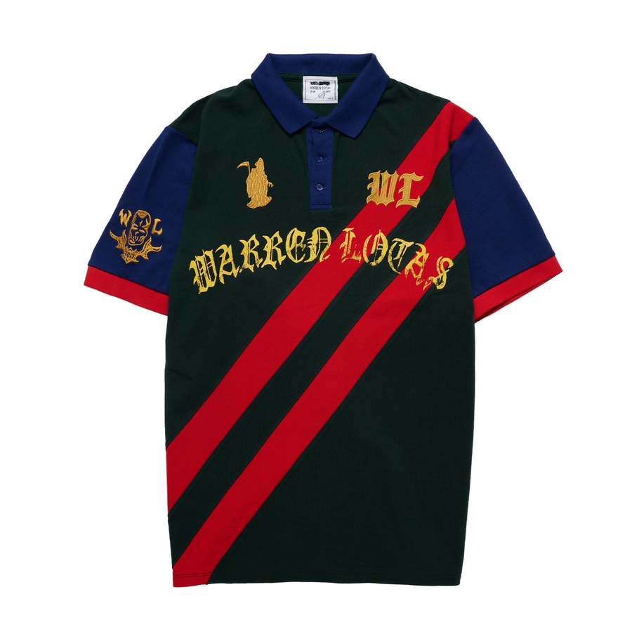 Reaper Academy Polo - Forest Green/Red/Navy - clean background