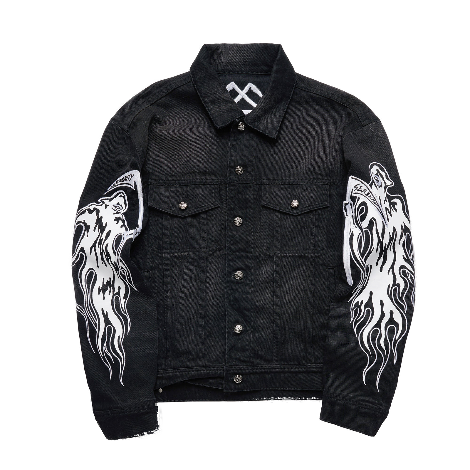 Reaper Denim Trucker Jacket - Faded Black - clean background