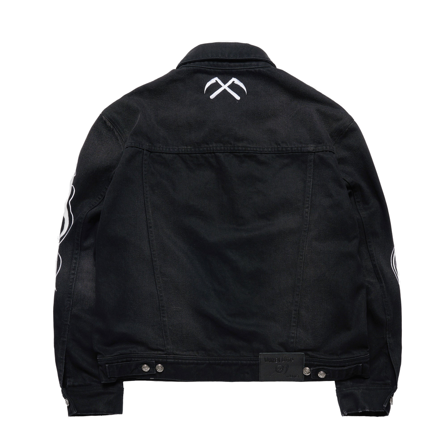 Reaper Denim Trucker Jacket - Faded Black - clean background