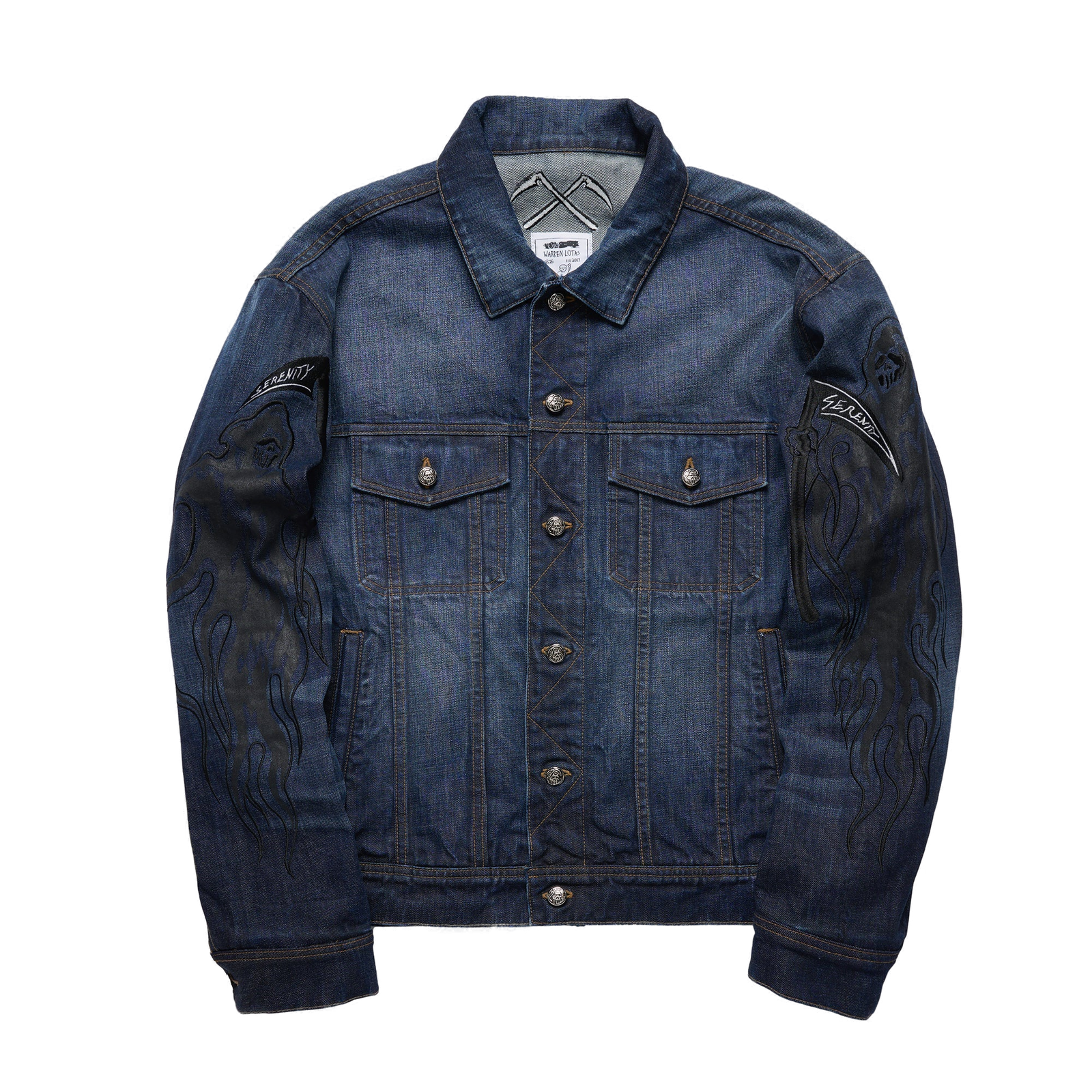 Reaper Denim Trucker Jacket - Faded Indigo - clean background