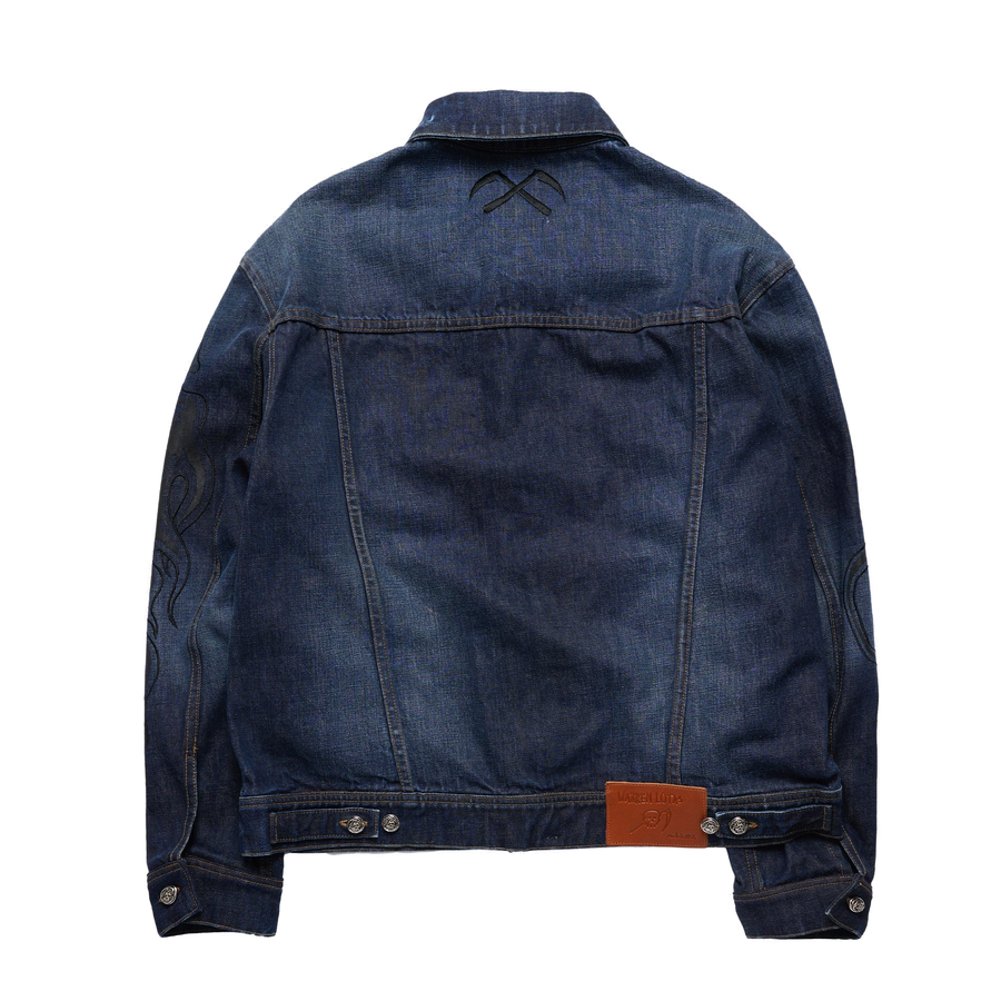 Reaper Denim Trucker Jacket - Faded Indigo - clean background
