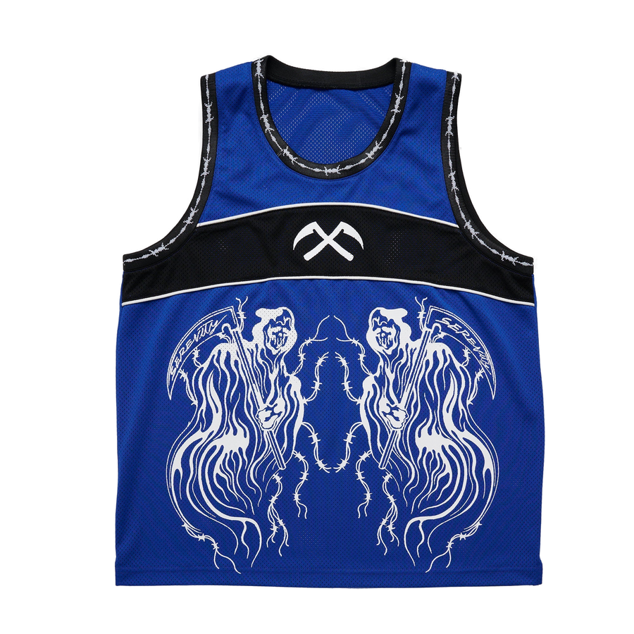 Reaper Face Off Basketball Jersey - Royal Blue - clean background