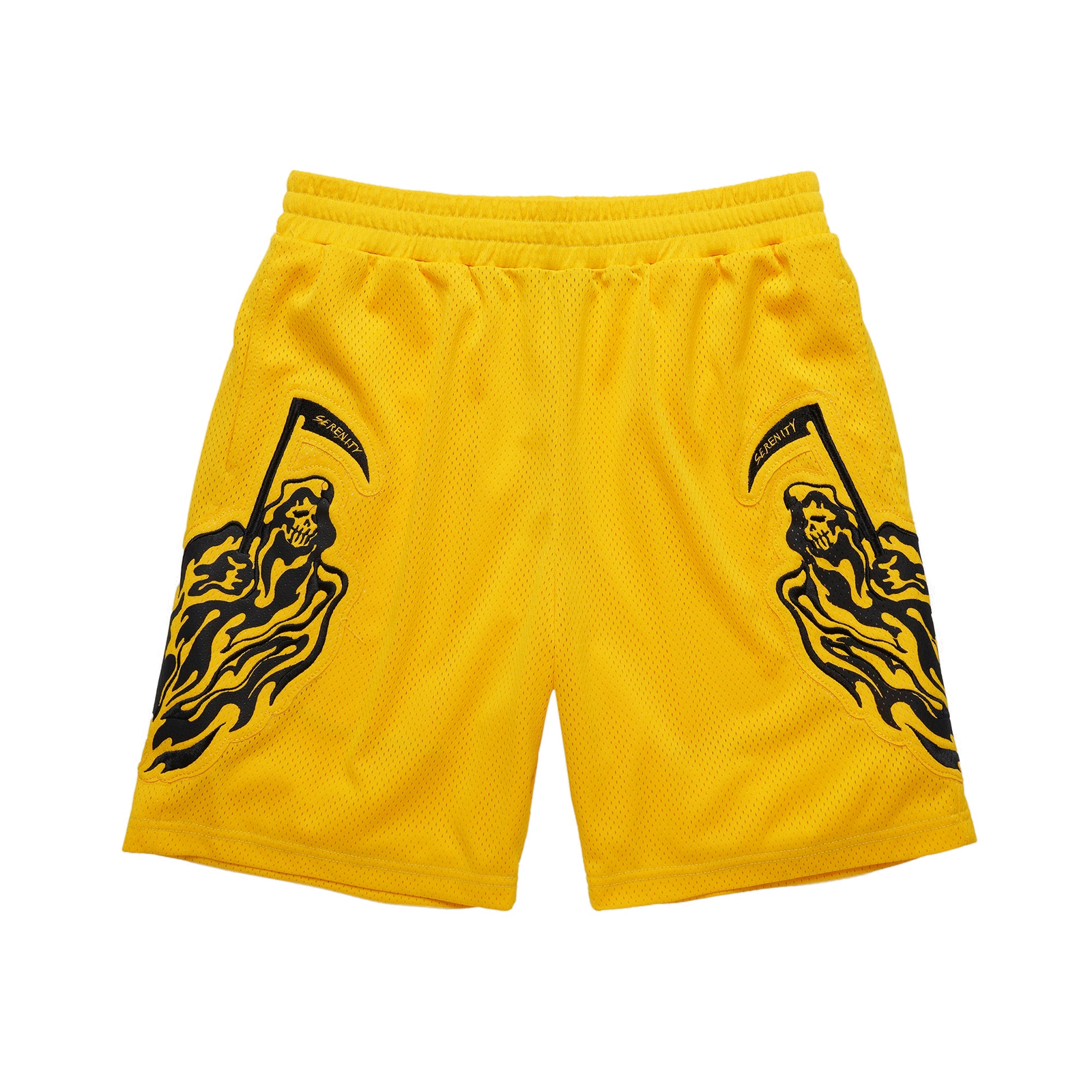 Serenity Mesh Shorts - Gold - clean background