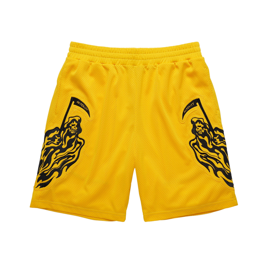 Serenity Mesh Shorts - Gold - clean background