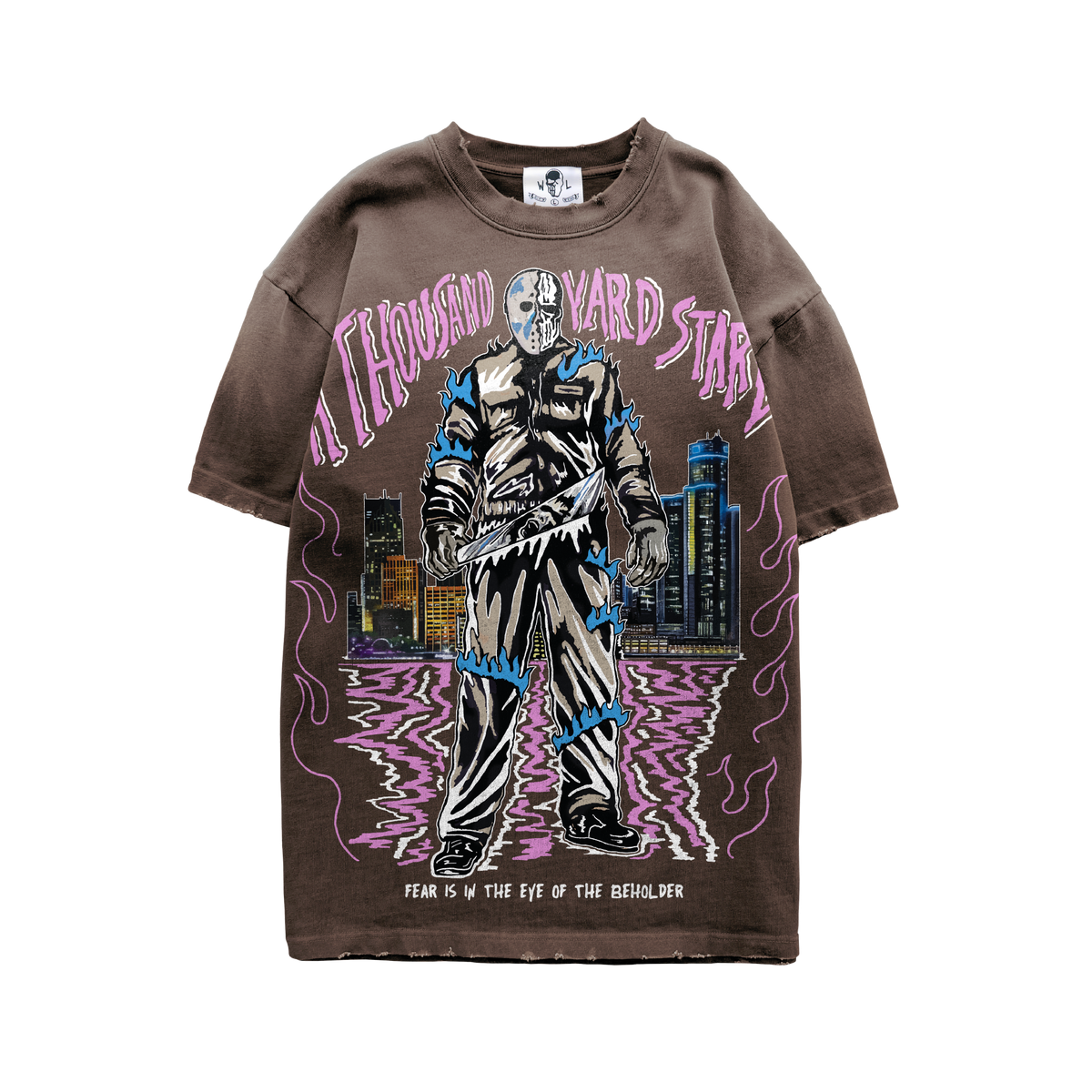 Thousand Yard Stare T-Shirt - Faded Brown